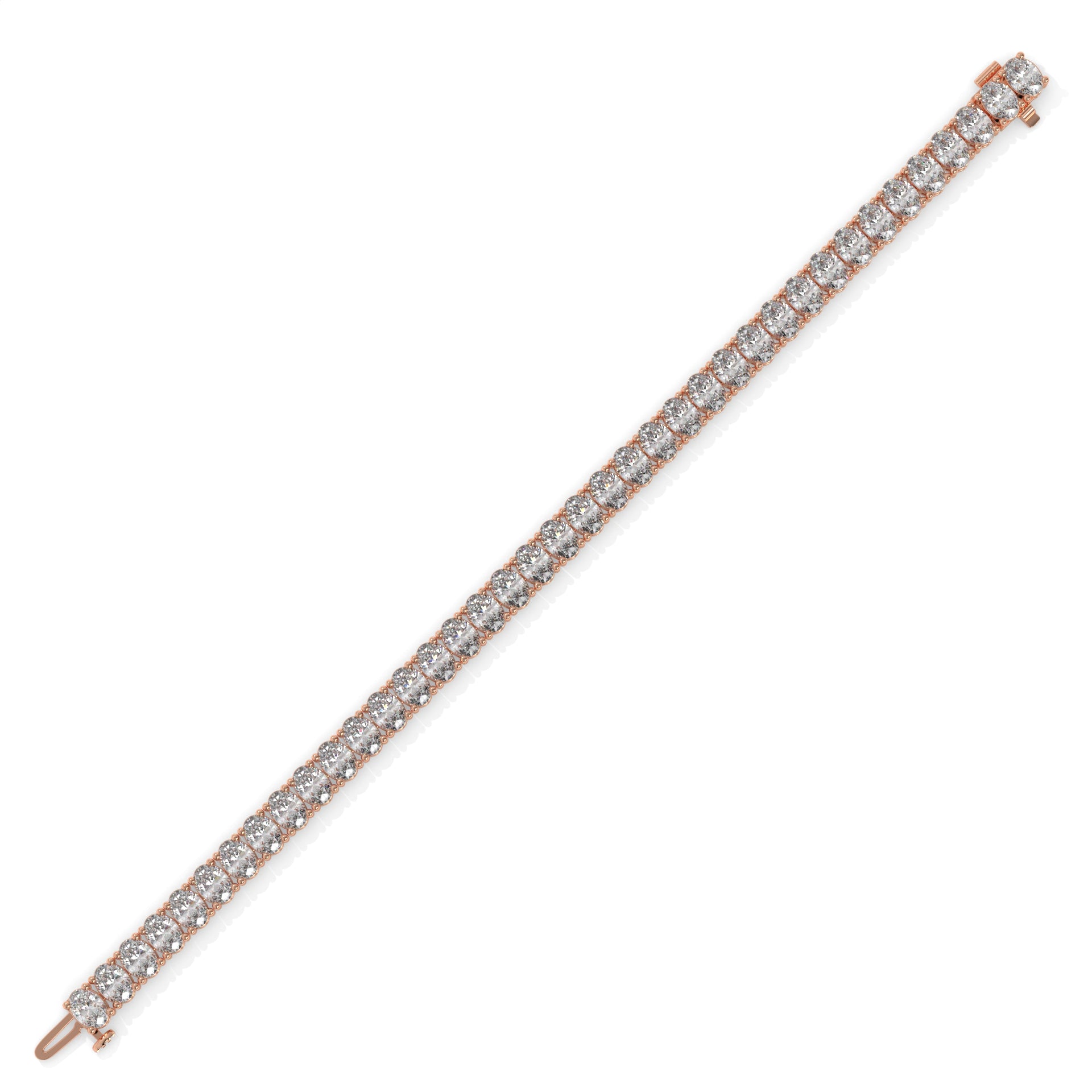 Rose gold bracelet with diamond accents GLAM NYC