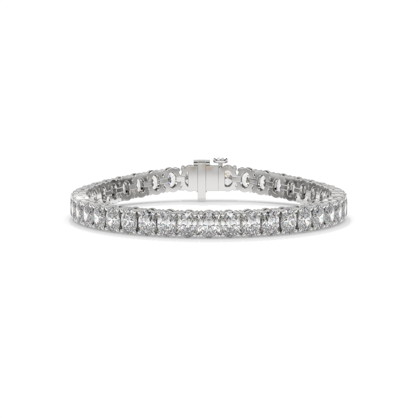 Silver bracelet with diamond accents GLAM NYC