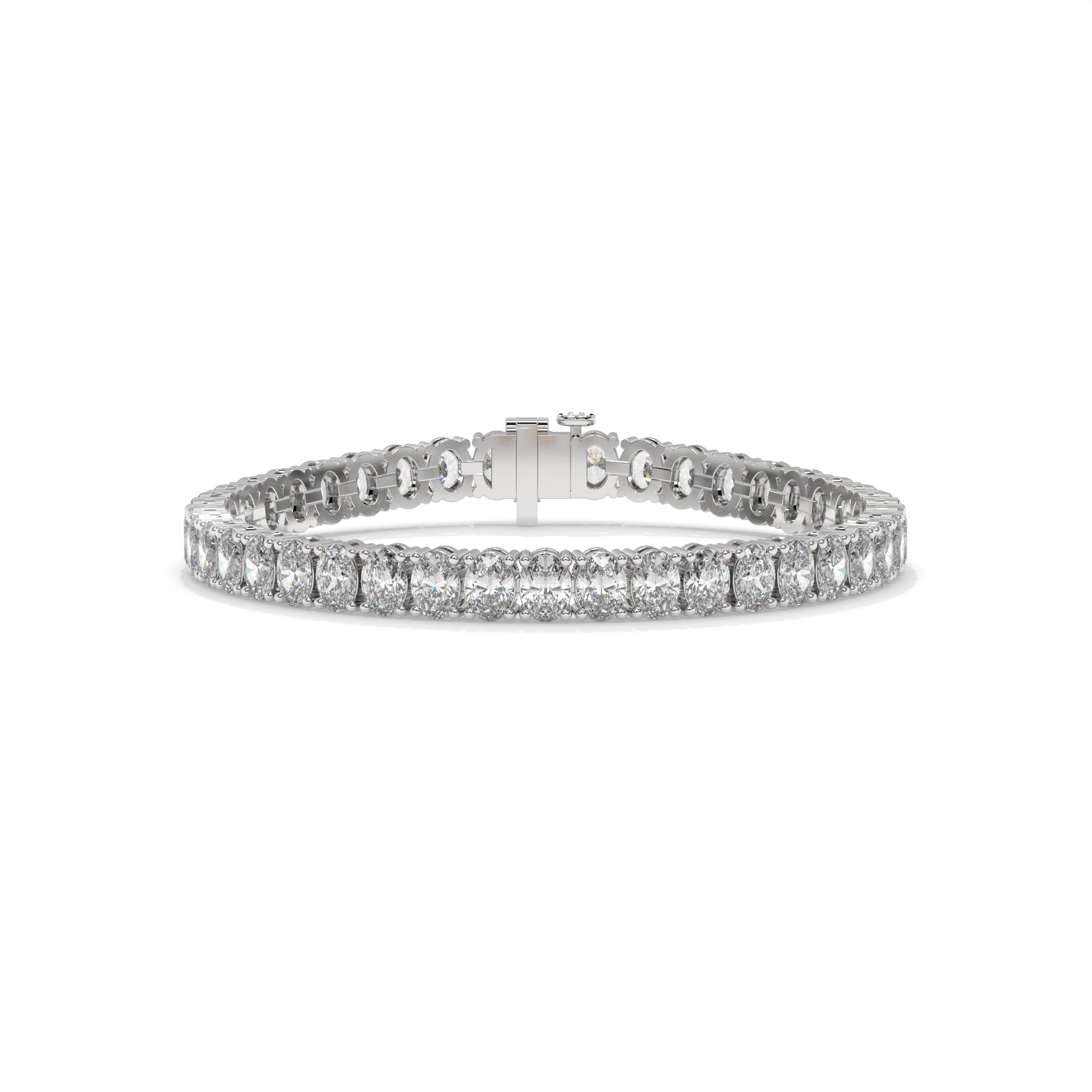 Silver bracelet with diamond accents GLAM NYC