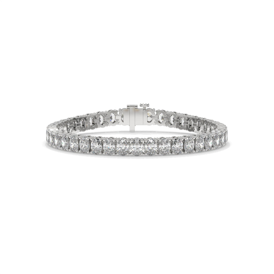 Silver bracelet with diamond accents GLAM NYC