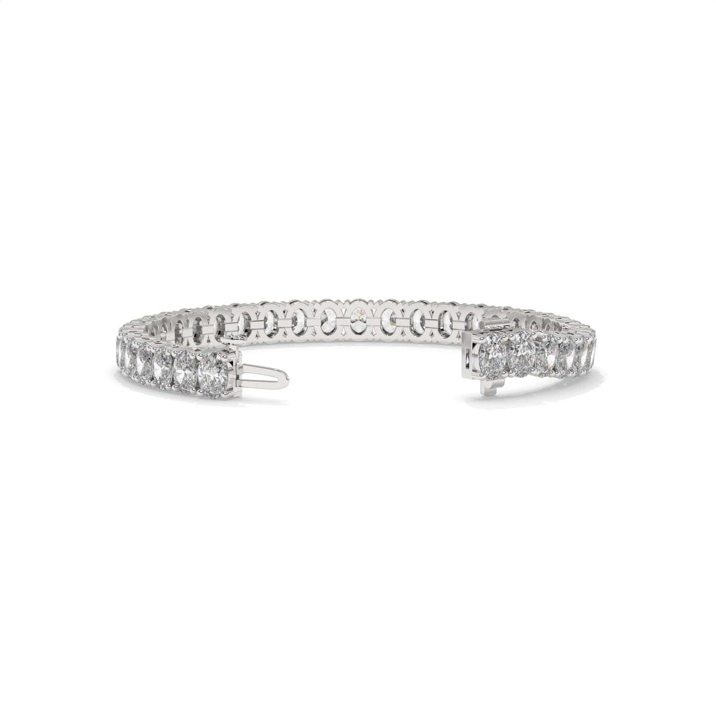 Silver bracelet with diamond accents GLAM NYC