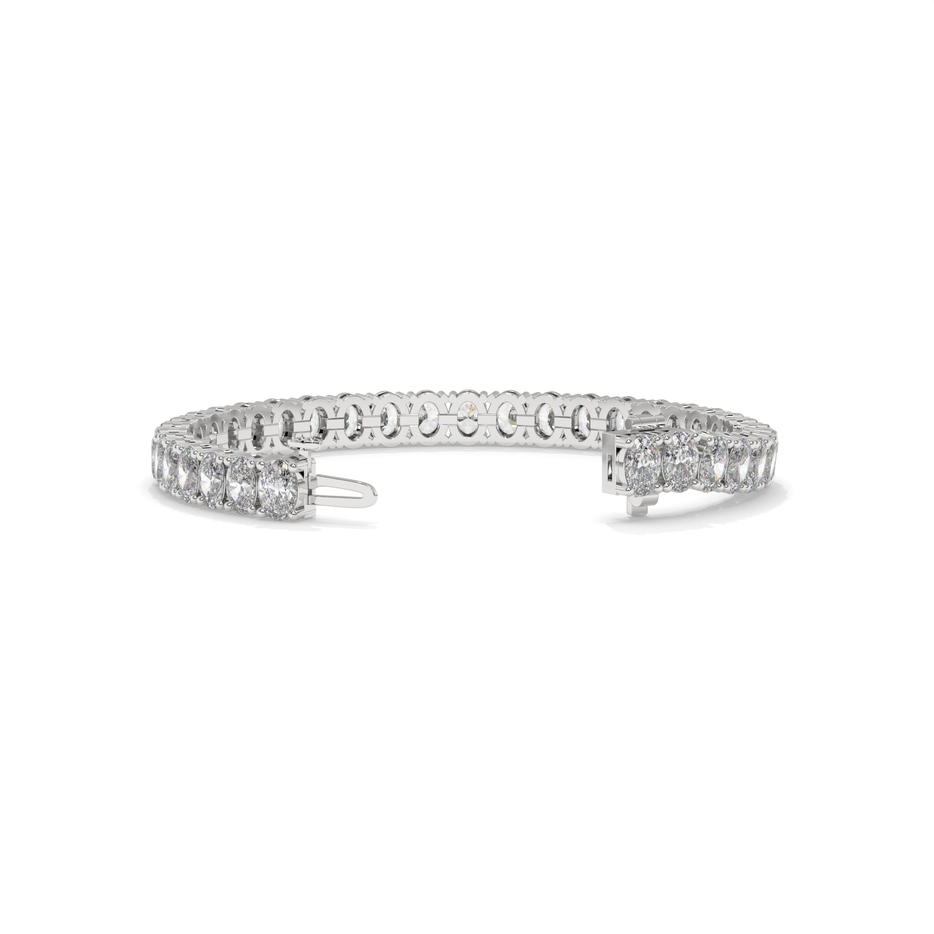 Silver bracelet with diamond accents GLAM NYC