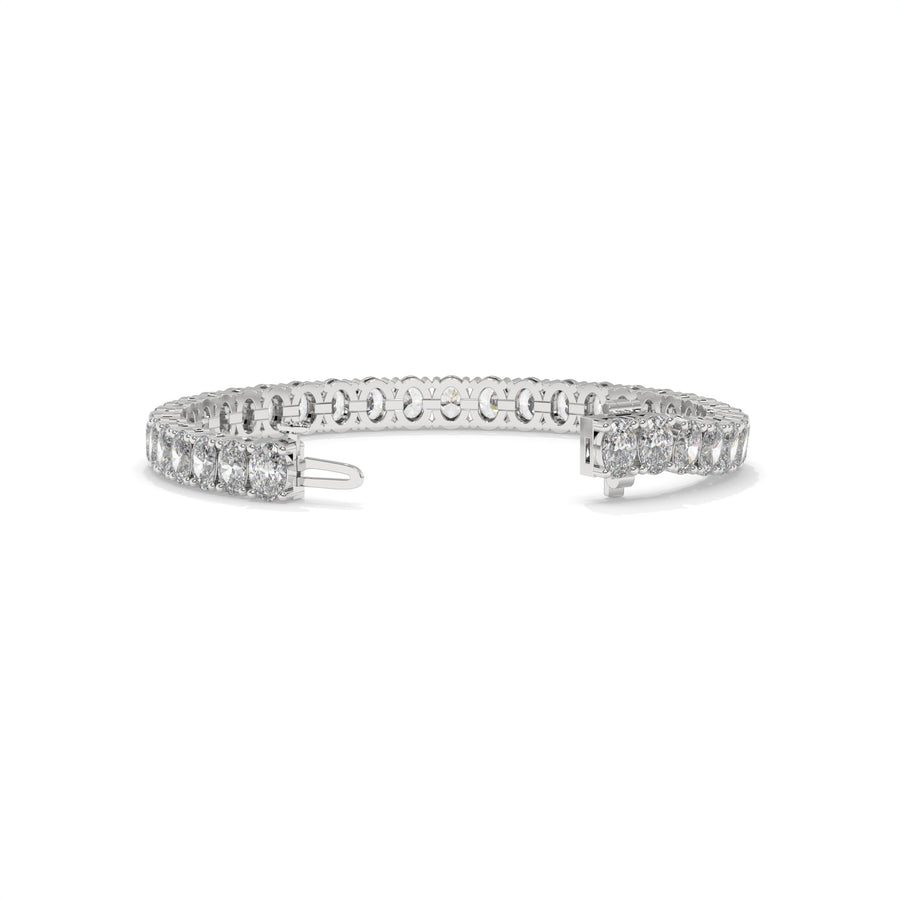 Silver bracelet with diamond accents GLAM NYC