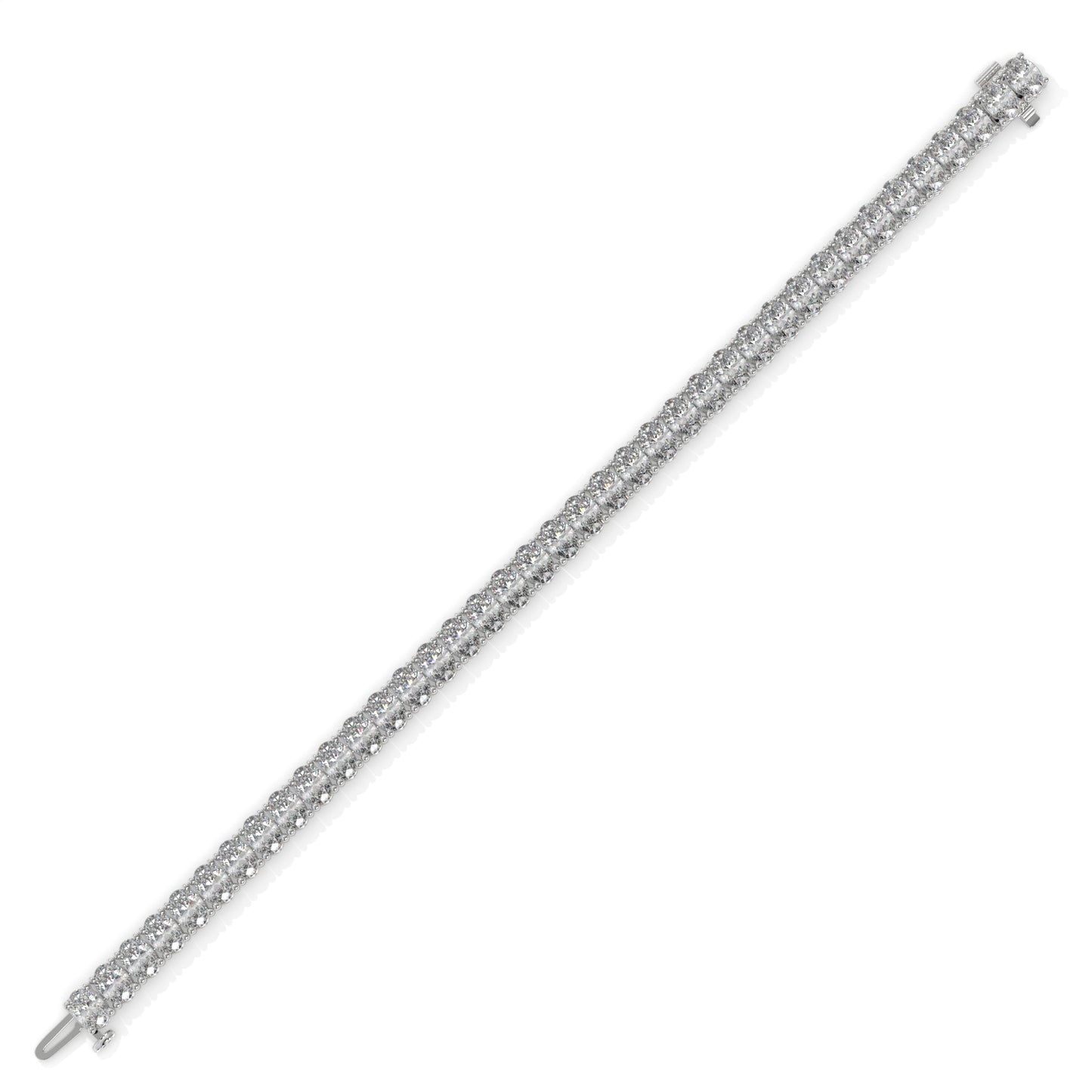 Silver bracelet with diamond accents GLAM NYC