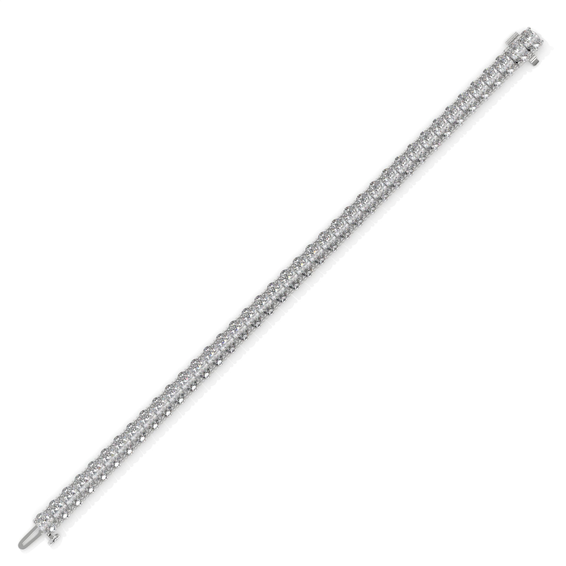 Silver bracelet with diamond accents GLAM NYC