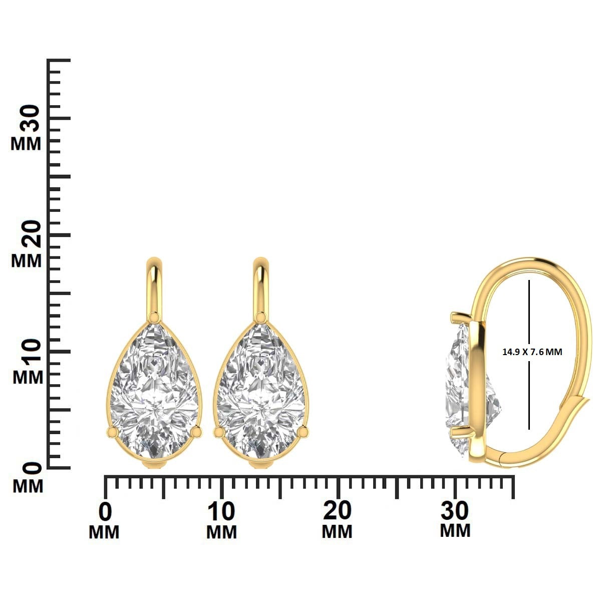 5.00 CTW Lab-Grown Diamond Drop Earrings