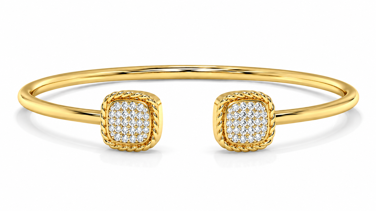 Open Cuff Diamond Bangle Bracelet – 0.40 CTW-2