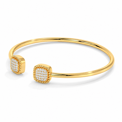 Open Cuff Diamond Bangle Bracelet – 0.40 CTW-3