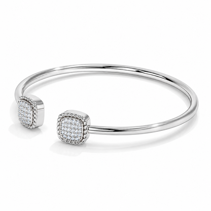 Open Cuff Diamond Bangle Bracelet – 0.40 CTW-4