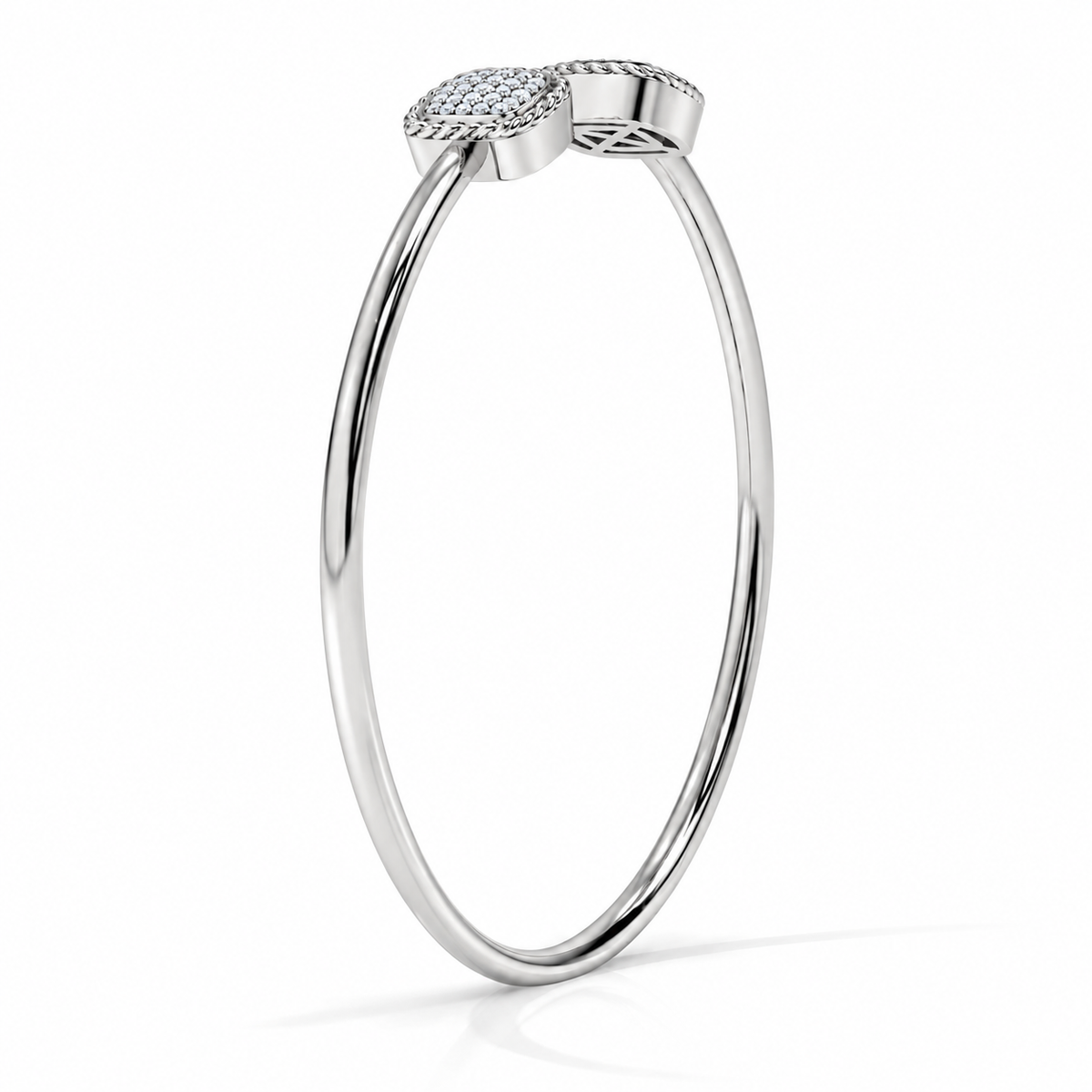 Open Cuff Diamond Bangle Bracelet – 0.40 CTW-8
