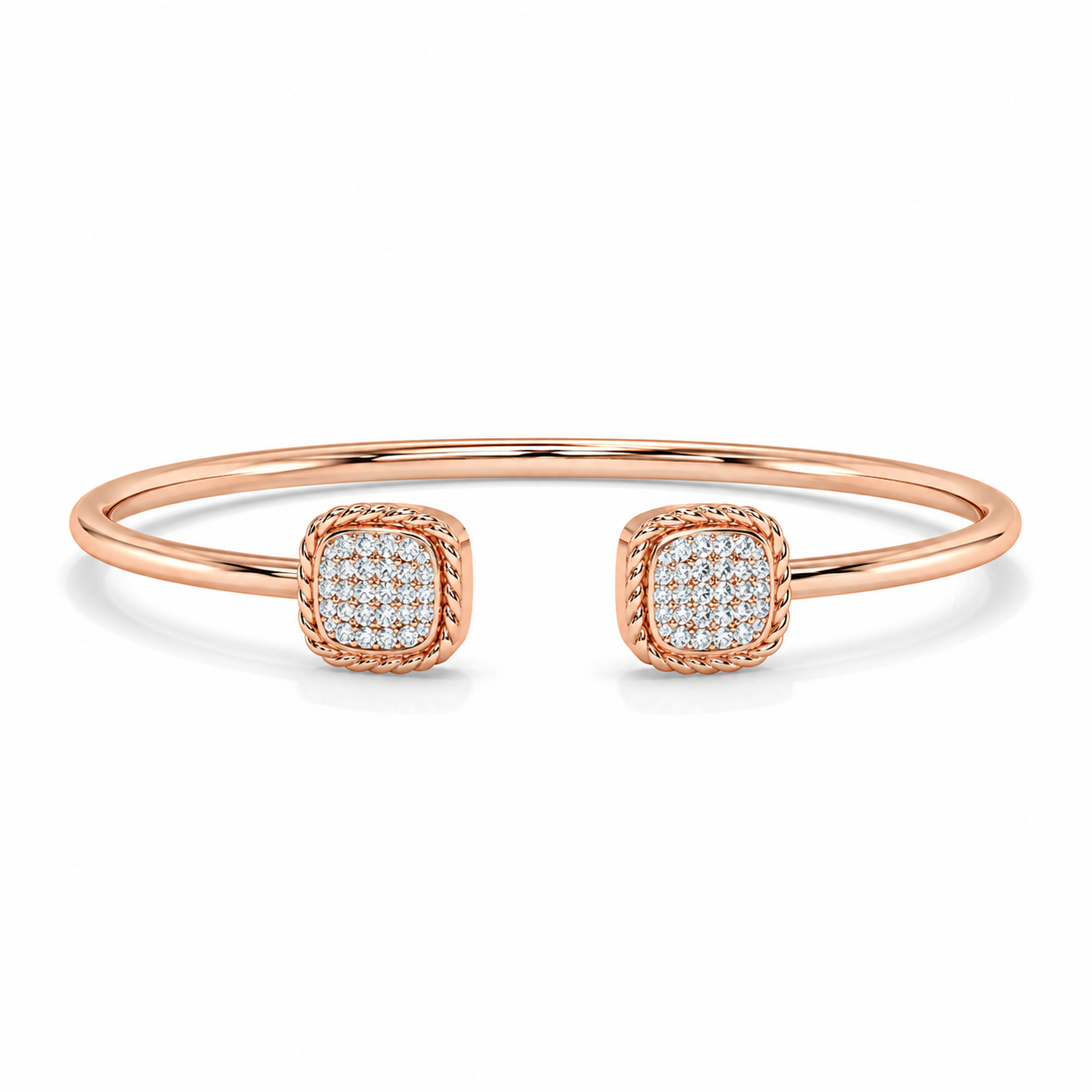 Open Cuff Diamond Bangle Bracelet – 0.40 CTW