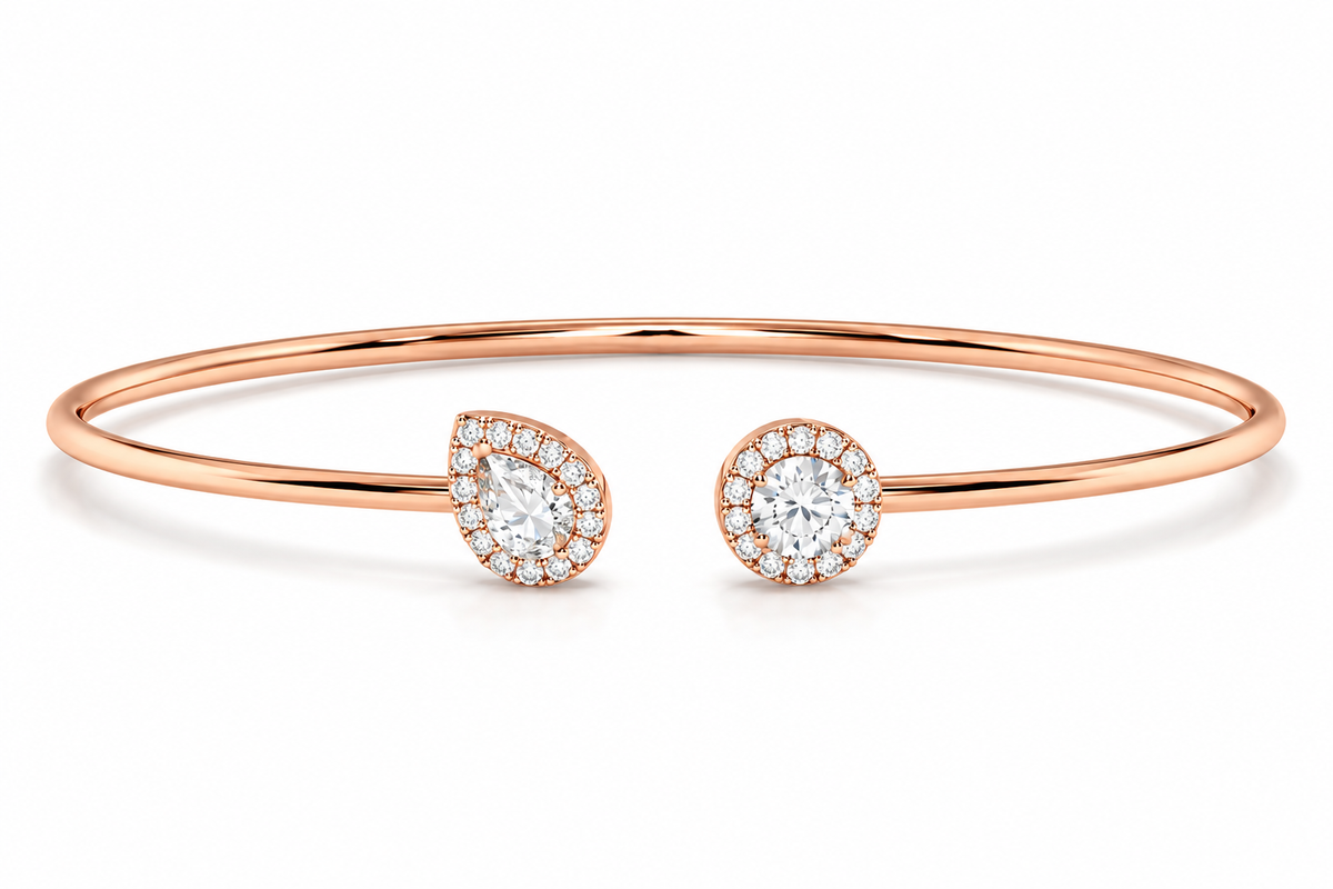 Open Cuff Diamond Bangle Bracelet – 0.93 CTW-2