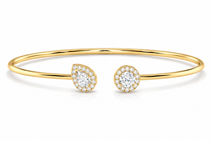 Open Cuff Diamond Bangle Bracelet – 0.93 CTW-3