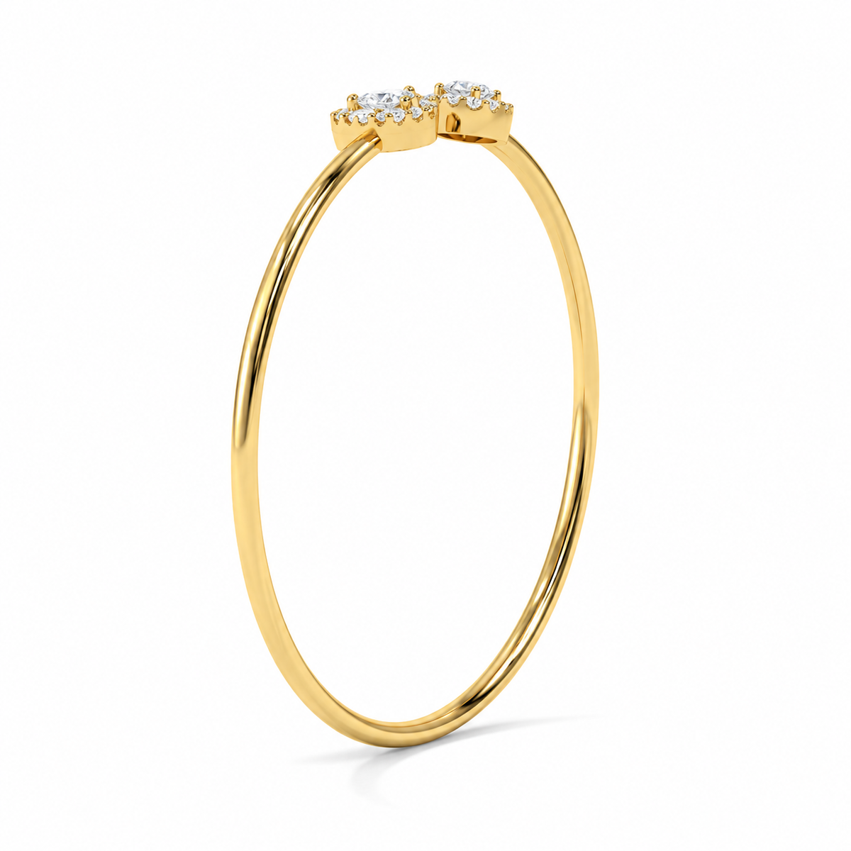 Open Cuff Diamond Bangle Bracelet – 0.93 CTW-4