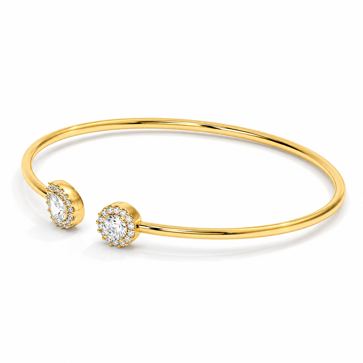 Open Cuff Diamond Bangle Bracelet – 0.93 CTW-7