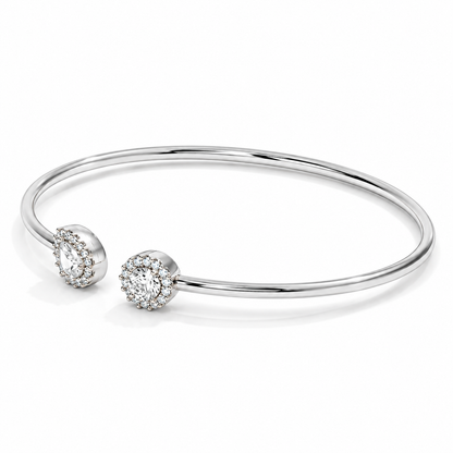 Open Cuff Diamond Bangle Bracelet – 0.93 CTW-9