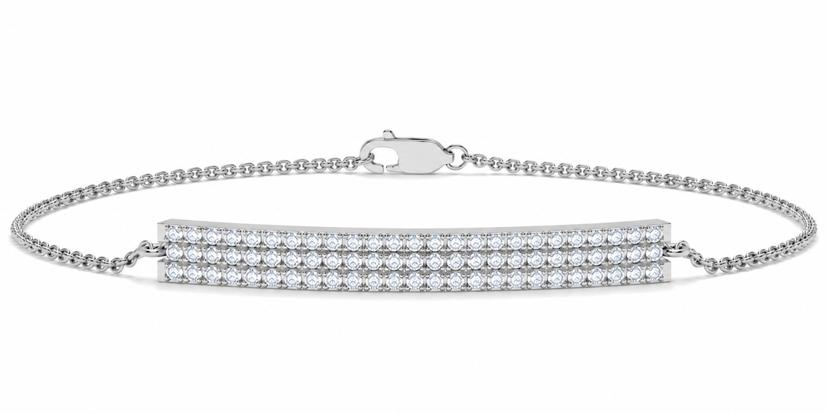 Pavé Diamond Bar Bracelet – 0.65 CTW-1