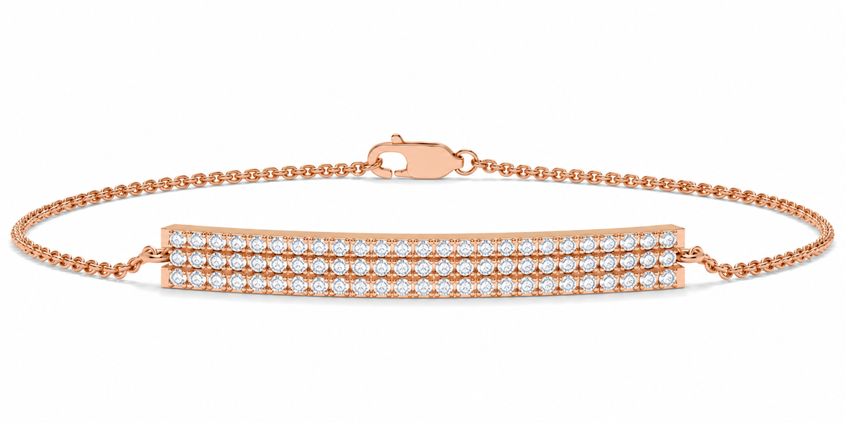 Pavé Diamond Bar Bracelet – 0.65 CTW-2