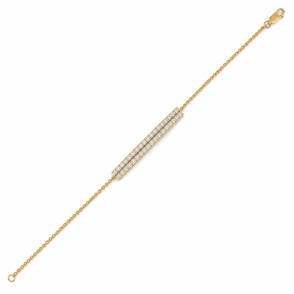Pavé Diamond Bar Bracelet – 0.65 CTW-6