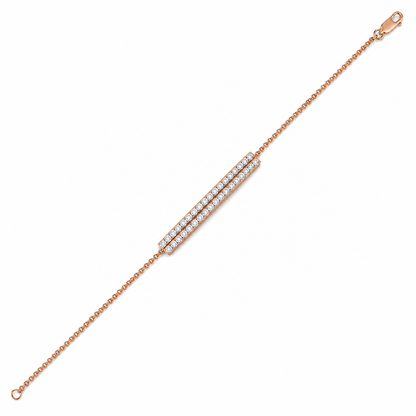 Pavé Diamond Bar Bracelet – 0.65 CTW-7