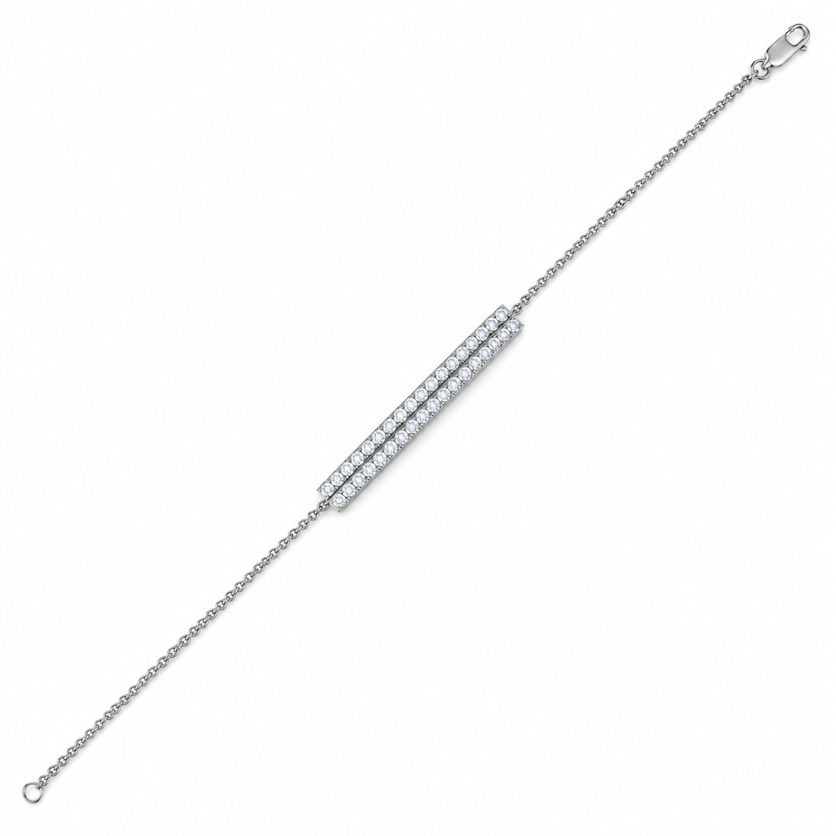Pavé Diamond Bar Bracelet – 0.65 CTW-8