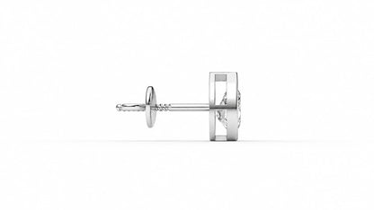 Pear-Cut Diamond Bezel Stud Earrings – 2.00 CTW - White Gold - Side View
