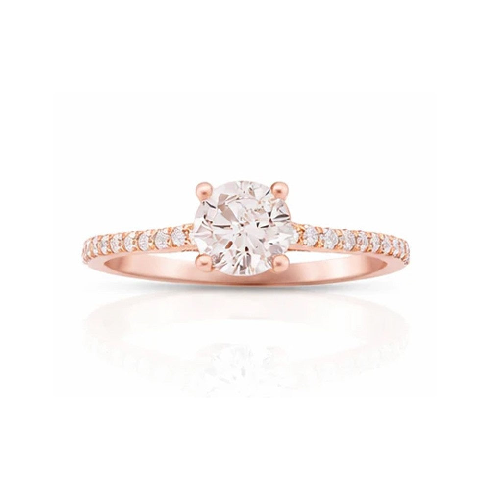 Round Cut Lab Grown Diamond Engagement Ring