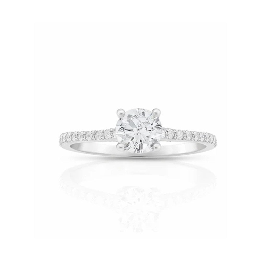 Round Cut Lab Grown Diamond Engagement Ring