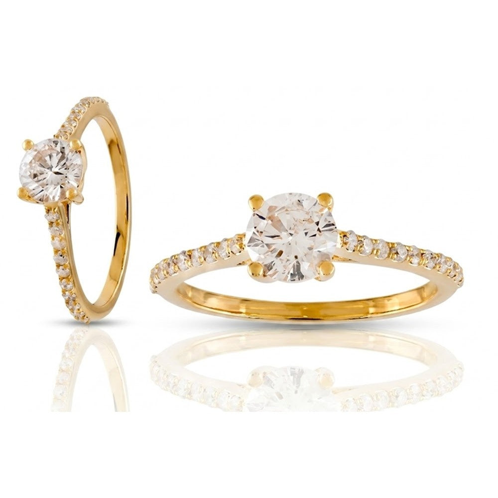 Round Cut Lab Grown Diamond Engagement Ring
