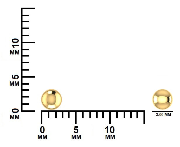 Gold round earrings measurement GLAM NYC