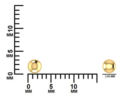 Gold round earrings measurement GLAM NYC