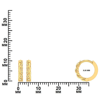 Gold hoop earrings measurement  GLAM NYC
