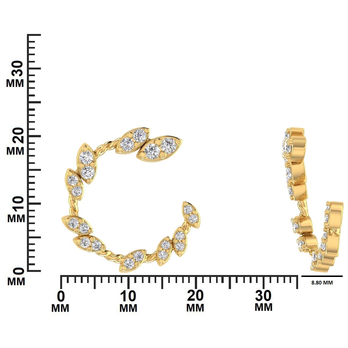 0.73 CTW Diamond Hoop Earring
