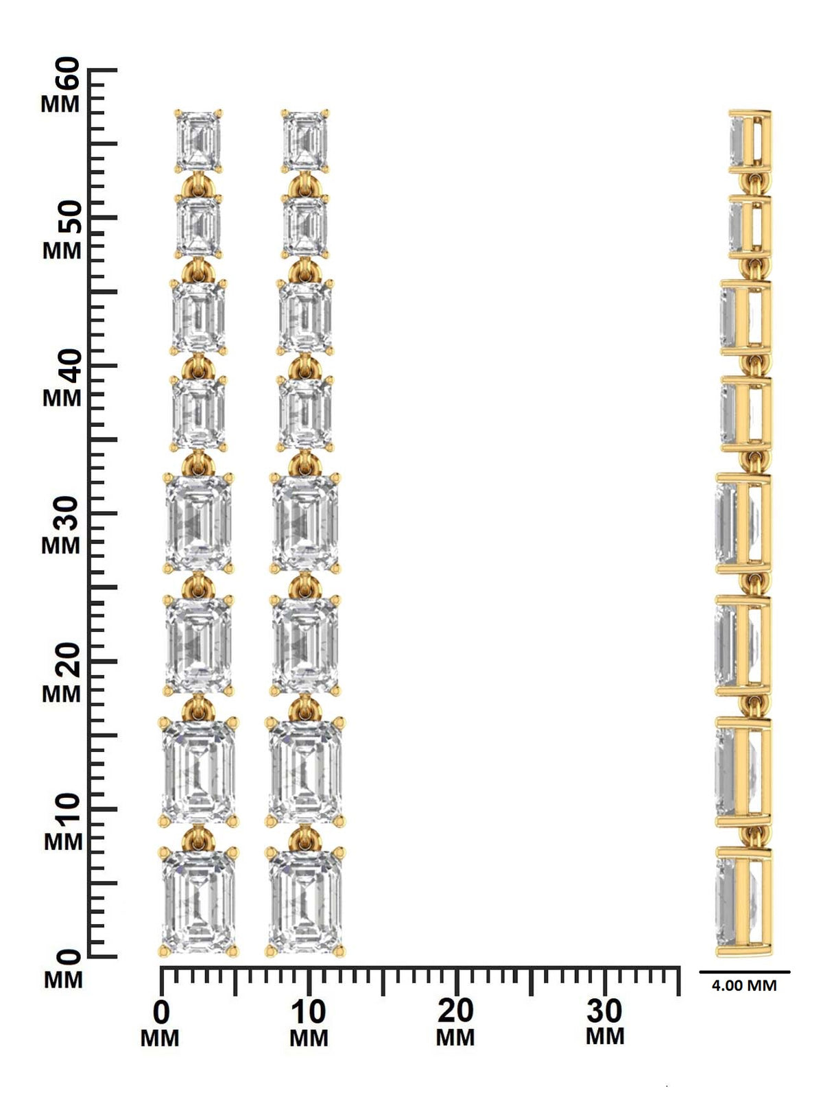 9.40 CTW Diamond Drop Earrings