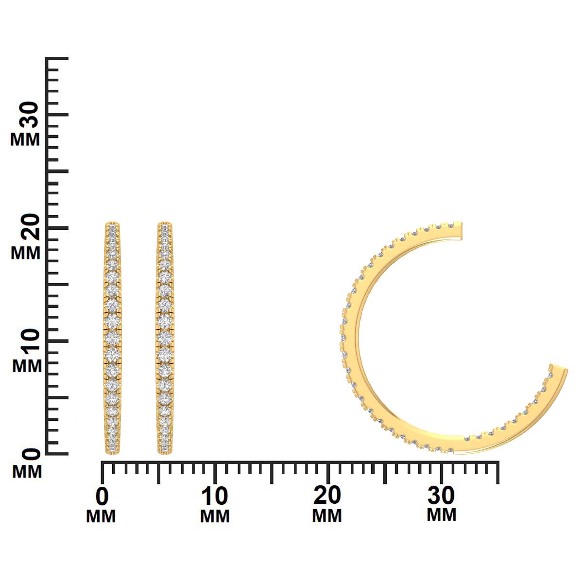 0.41 CTW Diamond Inside-Out Hoop Earrings