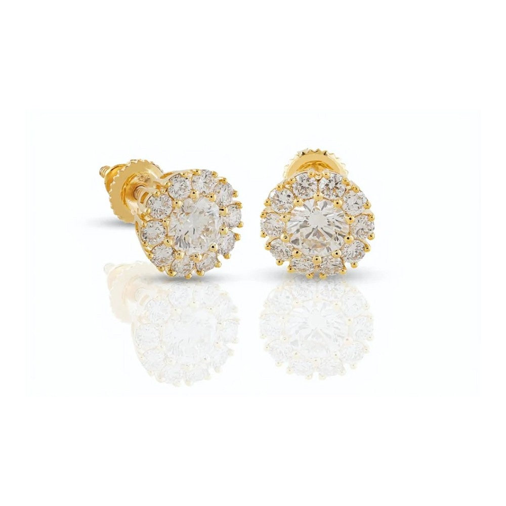 Silver Lab Grown Diamond Stud Earrings