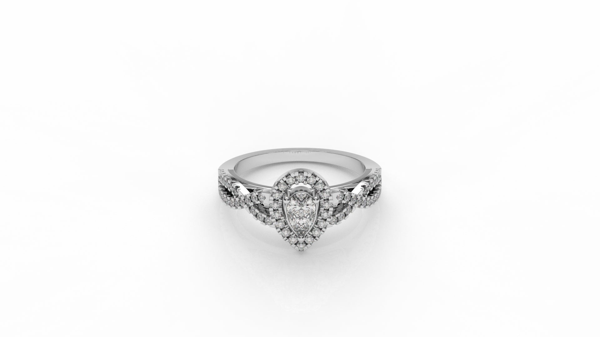 Silver ring with diamonds GLAM NYC