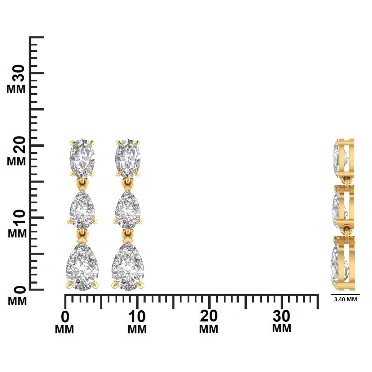 2.00 CTW Lab-Grown Diamond Drop Earrings