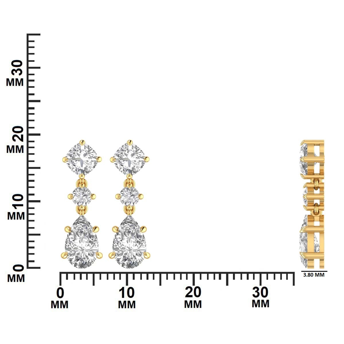2.71 CTW Lab-Grown Diamond Drop Earrings