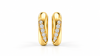 0.034 CTW Minimal Diamond Bar Earrings