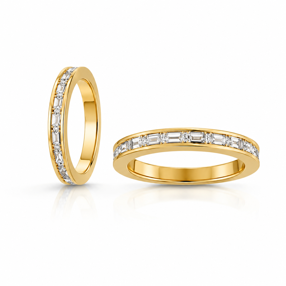 1.83 CT Baguette Diamond Wedding Band