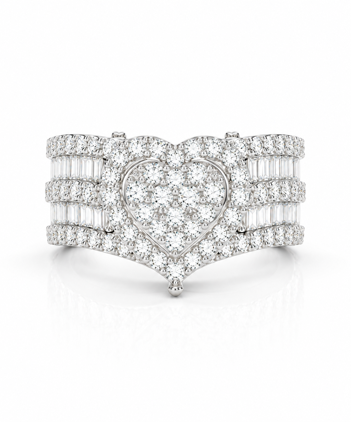 Heart Cluster Diamond Engagement Ring – 1.91 CTW