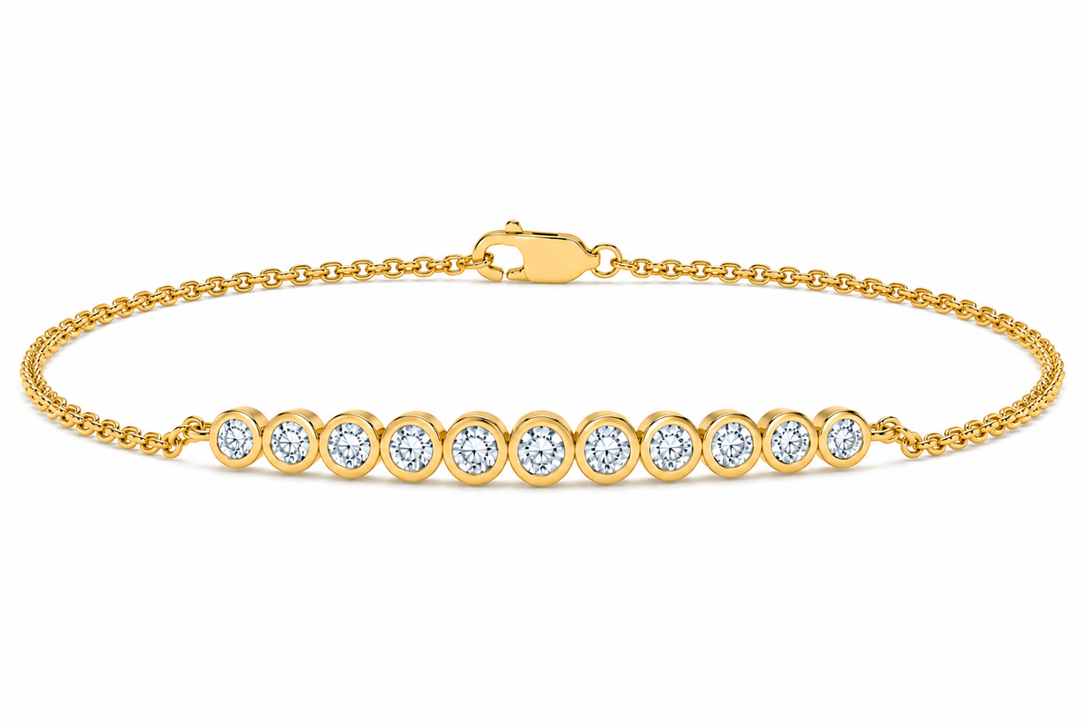 0.25 CTW Diamond Bar Bracelet