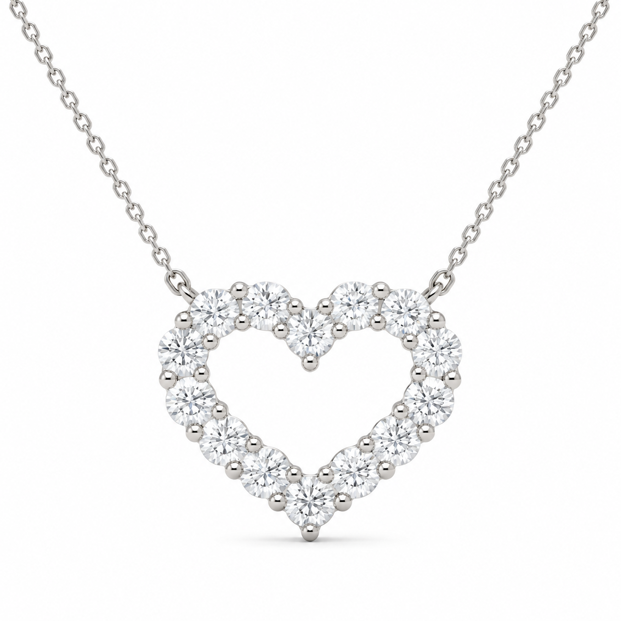 Open Heart Necklace – 0.48 CTW