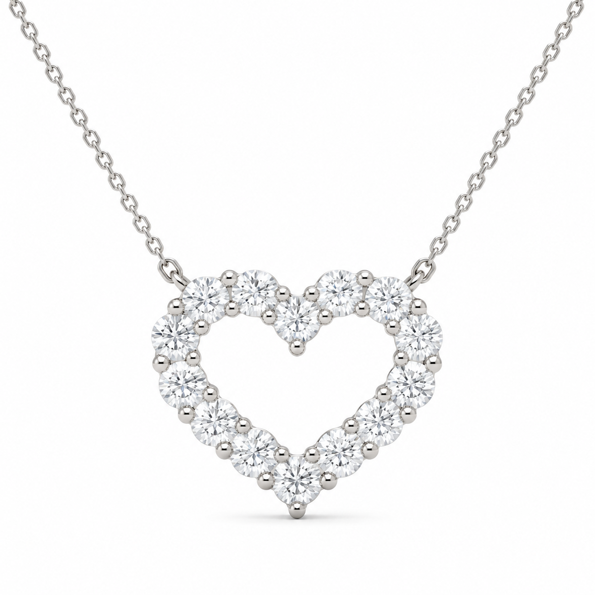 Open Heart Necklace – 0.48 CTW