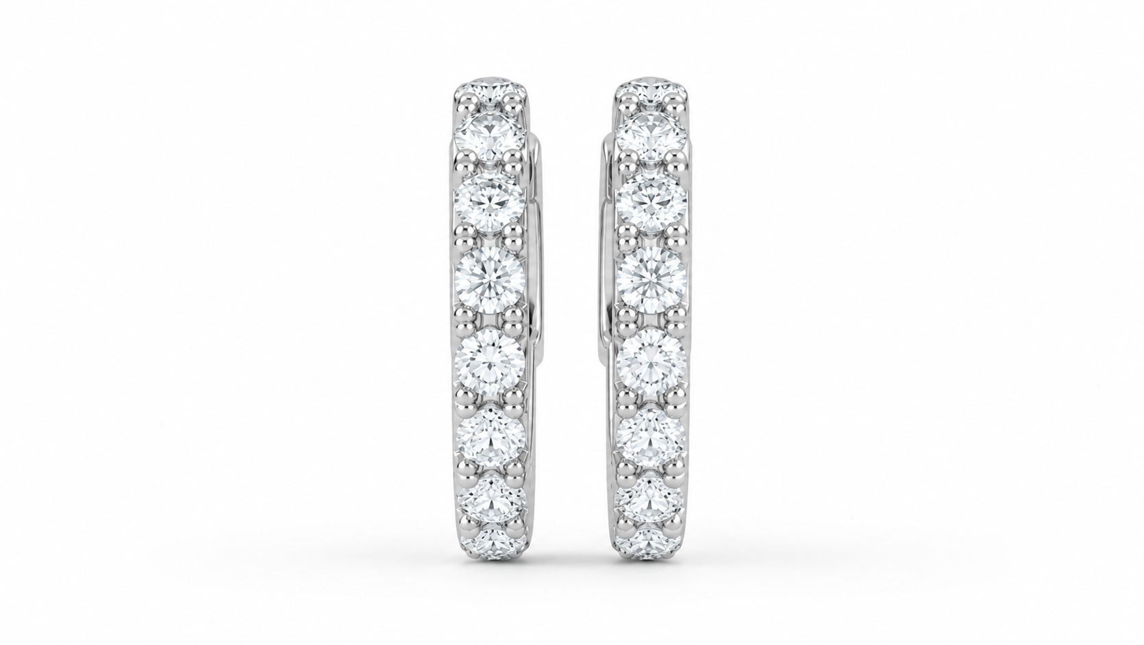 0.18 CTW Diamond Huggie Hoop Earrings