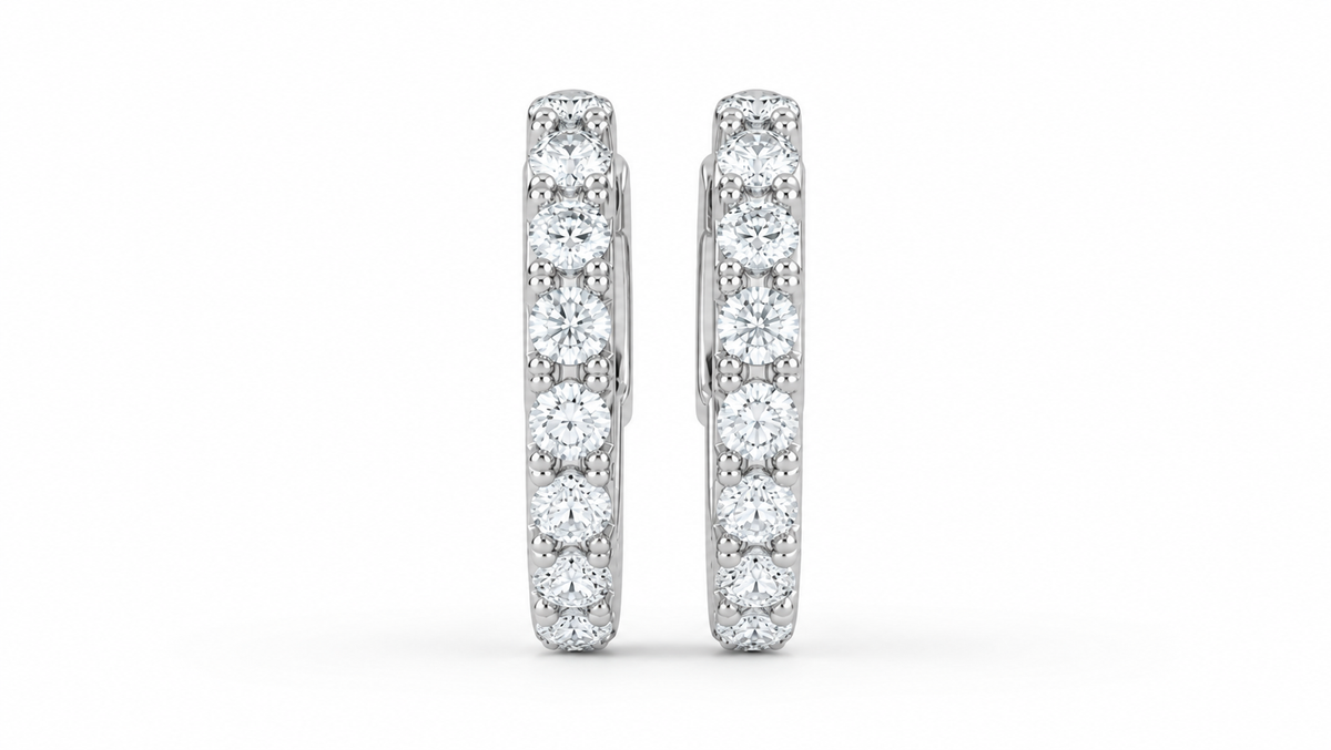 0.18 CTW Diamond Huggie Hoop Earrings