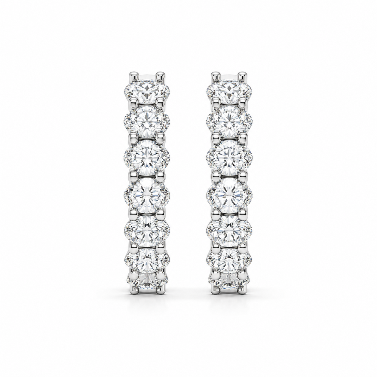 1.92 CTW Diamond Hoop Earrings