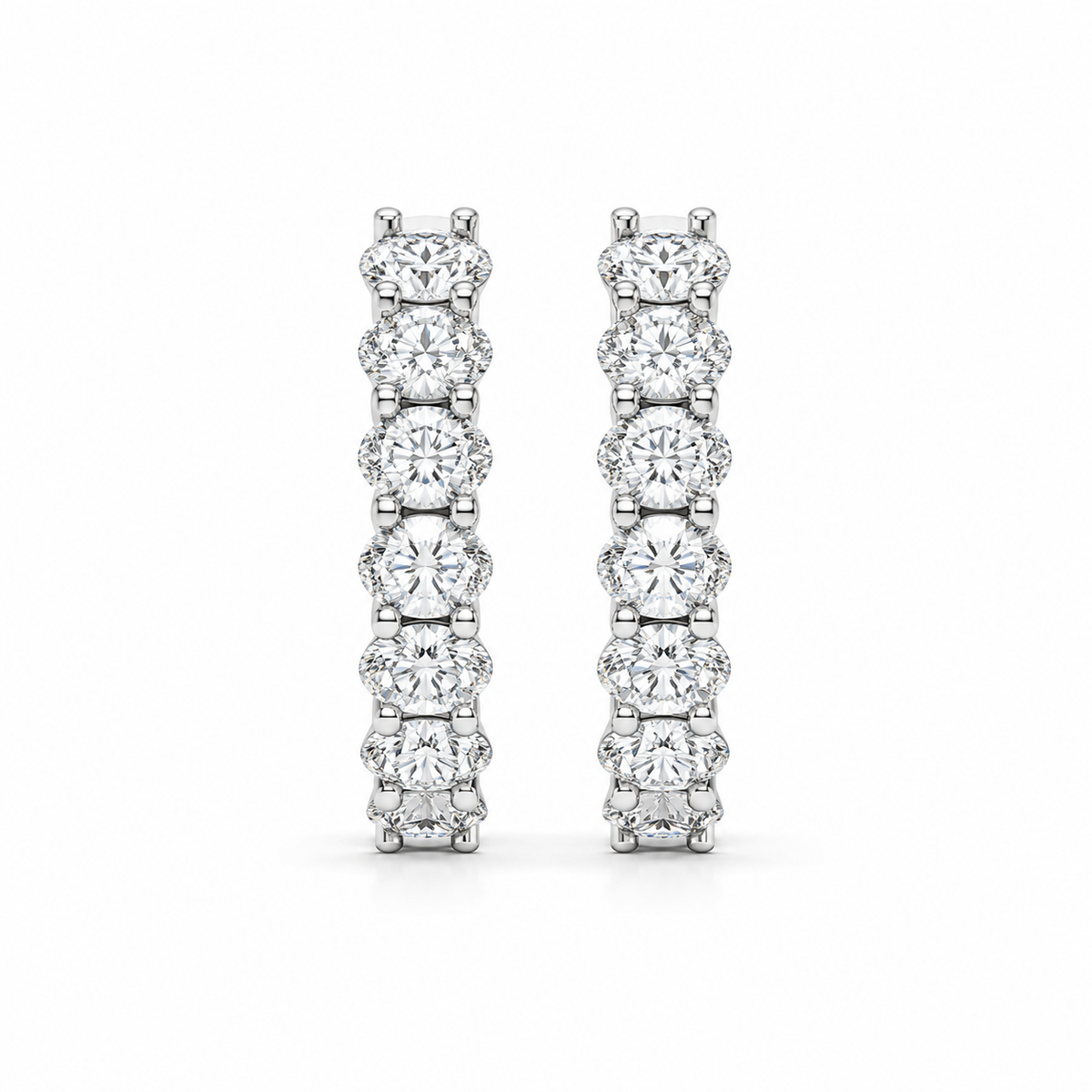 1.92 CTW Diamond Hoop Earrings