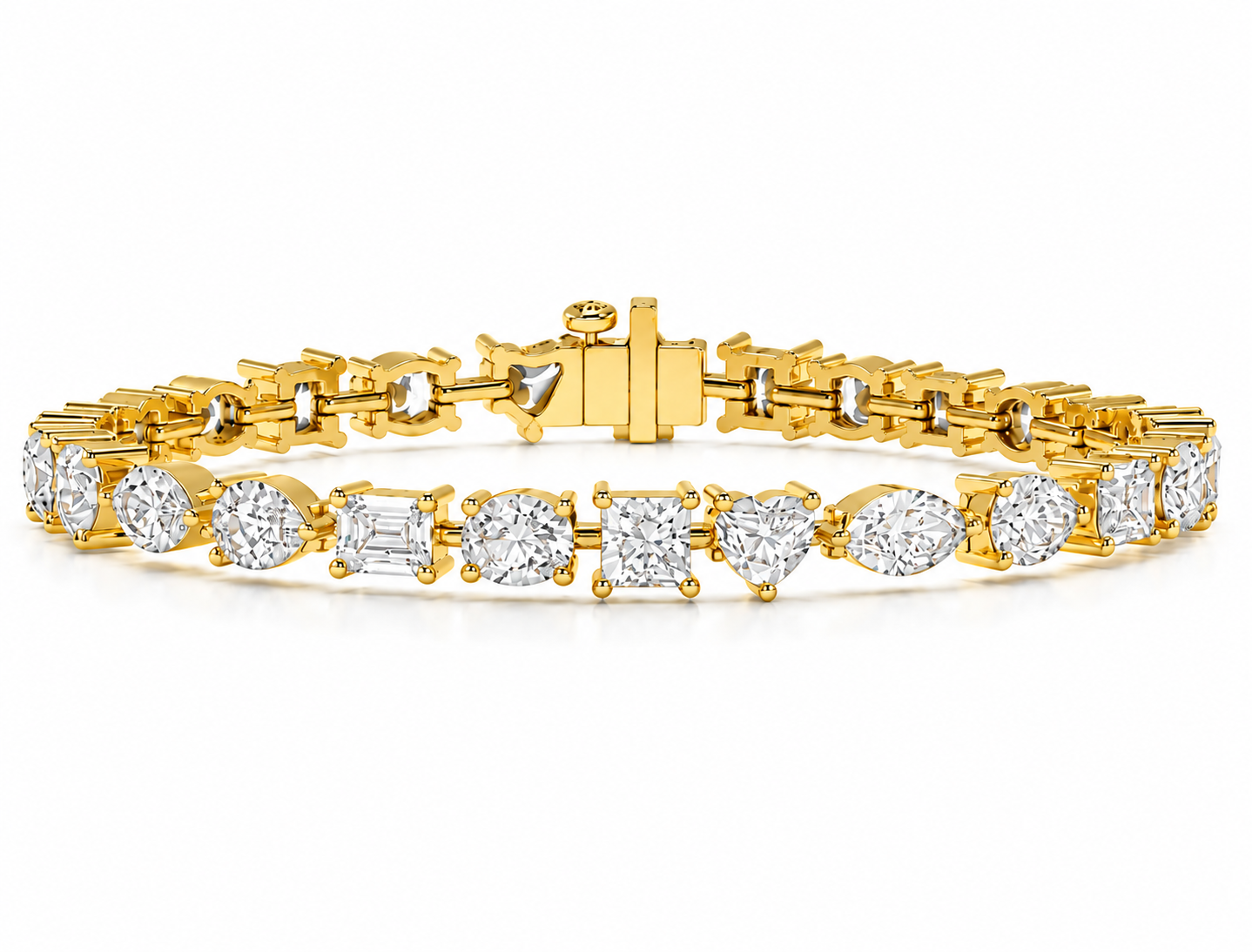 12.47 CTW Alternating Round Diamond Tennis Bracelet